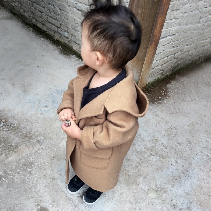 UL儿童双面羊绒呢子外套女宝男童女童小童毛呢大衣羊毛洋气风衣