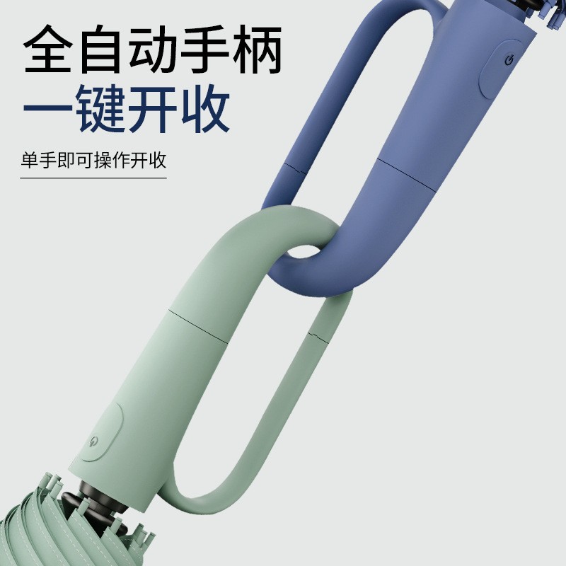 进口全自动环扣60骨雨伞晴雨两用防晒遮阳折叠伞加大加厚加固男女