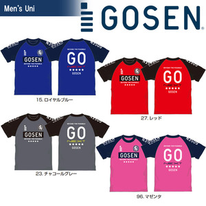 日本正品代购GOSEN高神男女款羽毛球服限量文化衫运动短袖J18P03