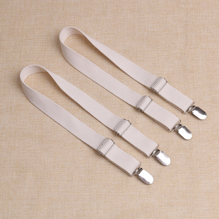通用百搭背带夹男女款 带夹2.5厘米两根 帆布双扣可脱卸搭配防掉裤