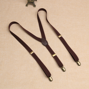 复古英伦背带夹女式 带配饰 夹吊带弹力松紧可调节男女生通用百搭裤