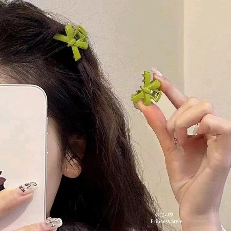 夏季糖果色公主发夹优雅蝴蝶结小抓夹迷你可爱刘海碎发侧边夹