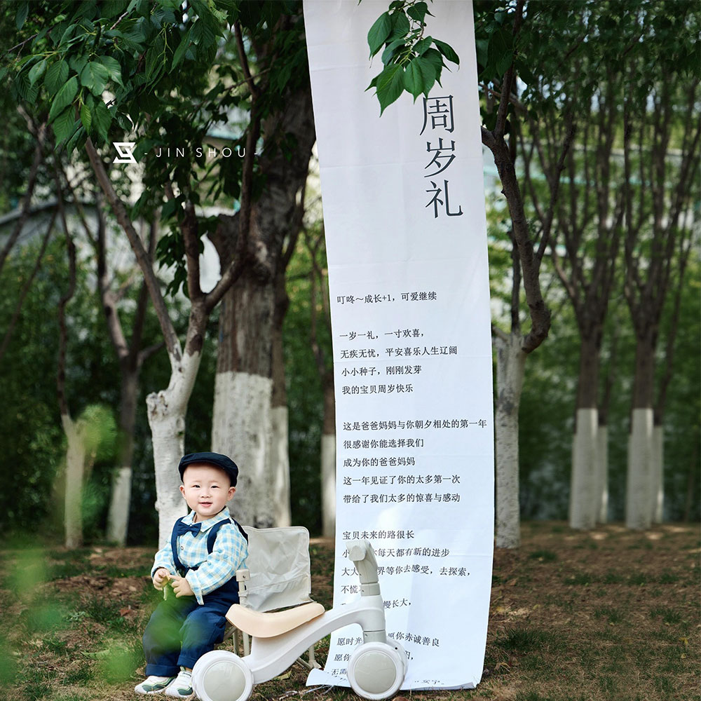 小红薯同款户外生日场景氛围布置装饰网纱背景挂布6周岁男孩拍照