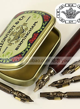 英国进口Manuscript 英文书法蘸水笔套装 意大利哥特体 RoundHand