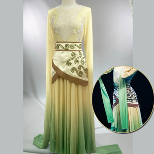 儿童玉舞人玉人舞水袖飘逸古典舞蹈演出服装定制成人中国风舞衣