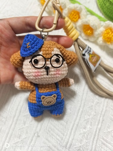 [成品]手工钩织十二生肖小狗玩偶挂件钥匙扣可爱卡通玩偶包包挂件