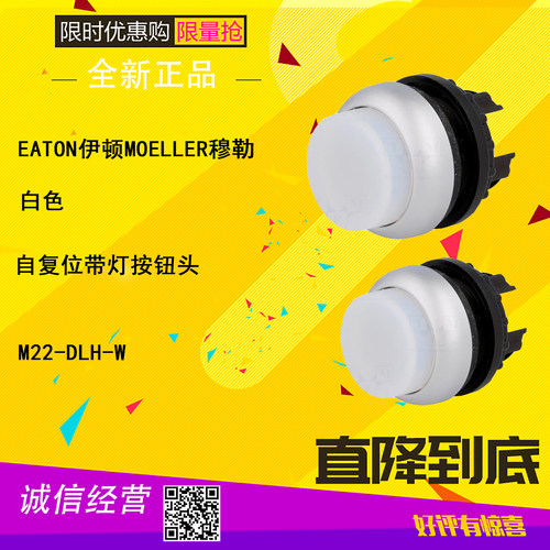 M22-DLH-W自复位带灯按钮头白色