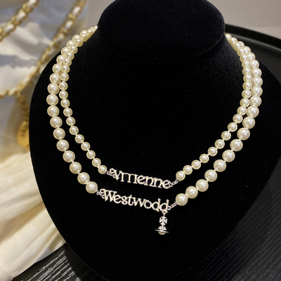2025秋冬新款土星双层珍珠项链