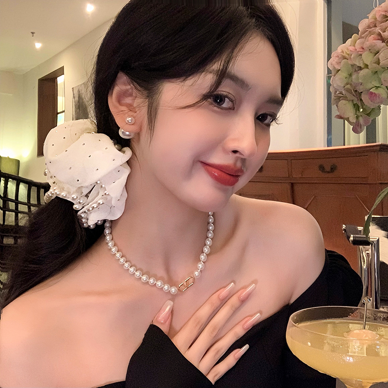 楚楚饰品法式优雅珍珠项链