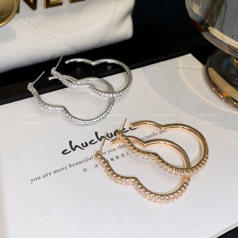 古力娜扎同款微镶锆石葫芦耳环