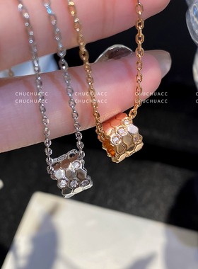 蜂巢圆筒转运珠项链闺蜜生日礼物