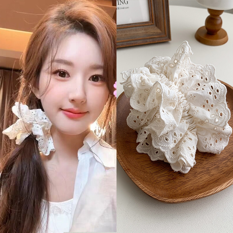 楚楚饰品发圈棉麻法式
