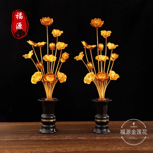 Fuyuan Golden Lotus Buddha бывшая лотос цветочный симуляция цветочный золото золото цветок цветочный цветочный цветок