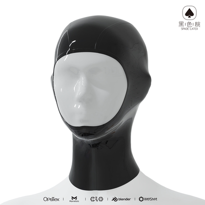 头套圆脸脸窗全包乳胶头套