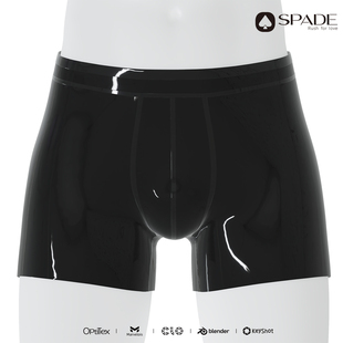 黑色桃 HB005 定制乳胶衣 男士立体裆内裤 平角裤