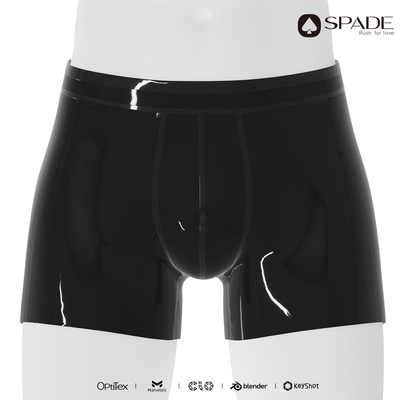 黑色桃 HB005 定制乳胶衣 男士立体裆内裤 平角裤