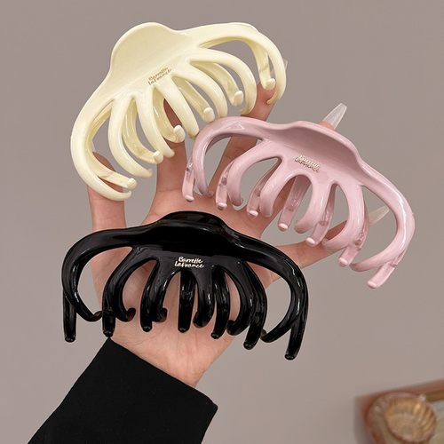 超大号亚克力南瓜发夹女后脑勺盘发抓夹发量多发卡气质鲨鱼夹