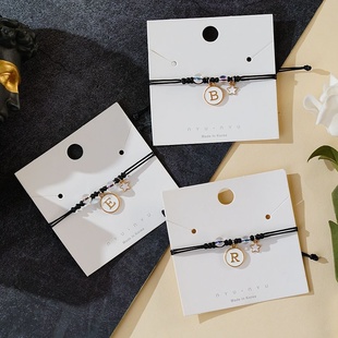 简约个性 欧美26字母滴油卡通学生手链女 手串女闺蜜 新款 2026时尚