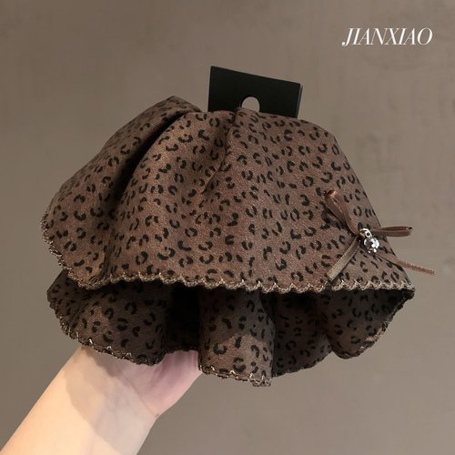 2026时尚韩国ins高端复古豹纹马尾抓夹甜酷风气质盘发夹蝴蝶结