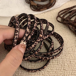 2026时尚 马尾扎头发橡皮筋发绳 韩系复古豹纹发圈高弹力日常基础款