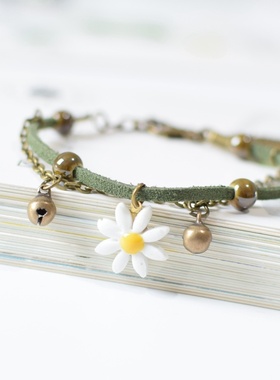 2026时尚日韩陶瓷小雏菊手链女百搭小饰品学生闺蜜小礼物跨境出口