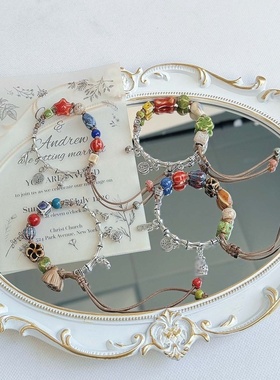 2026时尚秋冬新品景德镇陶瓷手串文艺民族风百搭新中式串珠简约