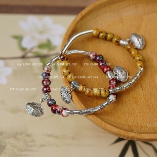 手串 小清新学生时尚 2026时尚 创意手工陶瓷森系手链女民族风新中式