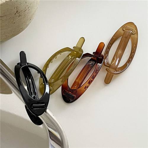 2025年新款香蕉夹小号发量少盘发后脑勺发夹法式椭圆镂空发卡