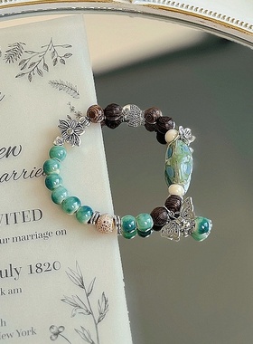 2026时尚陶瓷手链不掉色女夏季礼物古风串珠天柱饰品女生学生新