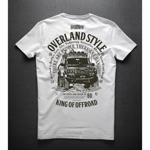 【越野江湖】短袖t恤男新款纯棉印花男装短袖丰田陆地巡洋舰LC80