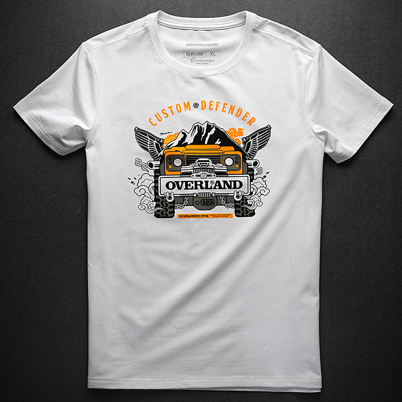 2018越野江湖白色百搭短袖t恤