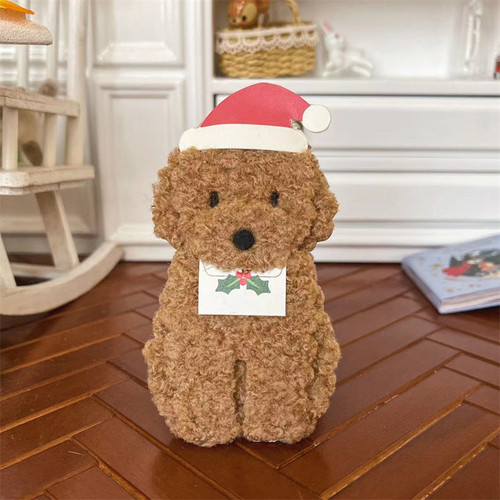 可爱毛绒萌圣诞帽贺卡