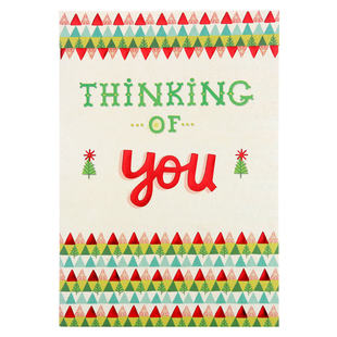 美国Hallmark贺曼圣诞节贺卡 想你啦merry Christmas简约祝福卡片