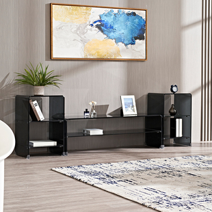 北欧玻璃茶几电视柜简约现代客厅家用小户型组合小尺寸电视机柜