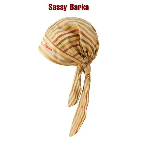SassyBarka盖茨比头巾纸醉金迷限定设计师款黑曜石长尾头巾包头帽