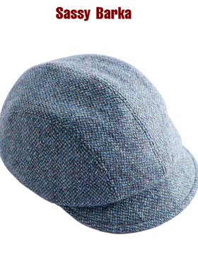 Sassy Barka码头复古短檐鸭舌帽子基础中性羊毛混纺春秋冬男女