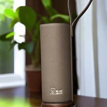 希诺杯套玻璃杯防烫PU皮套单层双层钛杯保温杯保护套