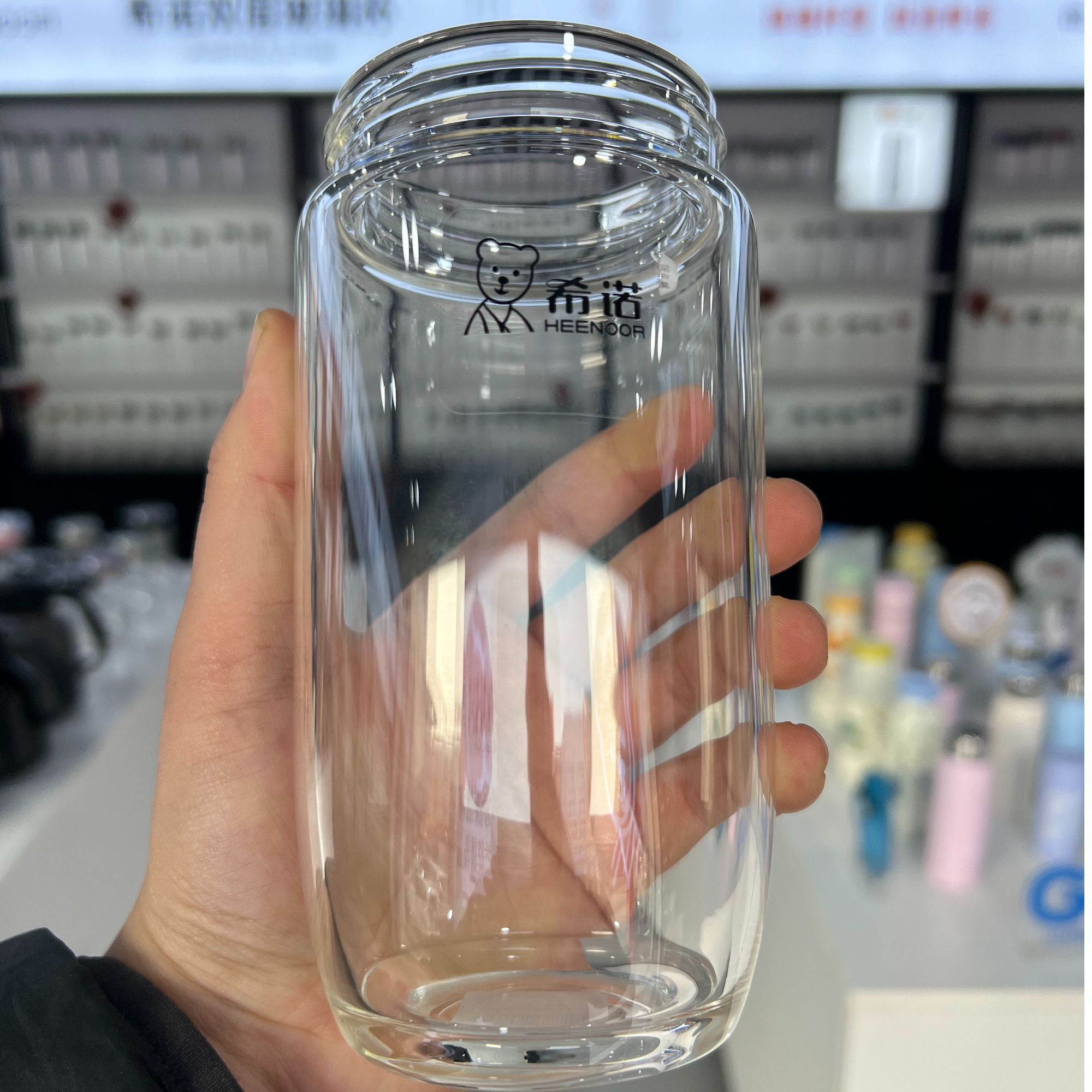 希诺原厂杯体配件单层玻璃杯杯体双层玻璃杯杯体不含杯盖和滤网图片