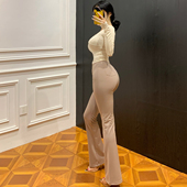 翘臀显瘦高腰喇叭裤 2025秋季 新款 思瑞 贴身剪裁气质百搭休闲女裤