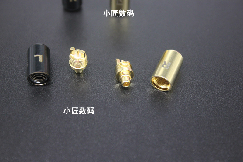 螺纹款mmcx 通用型SE535 215 846金属外壳镀金插针插座公头母头适配 谢兰图 IE800diy耳机改装插拔式耳机配件