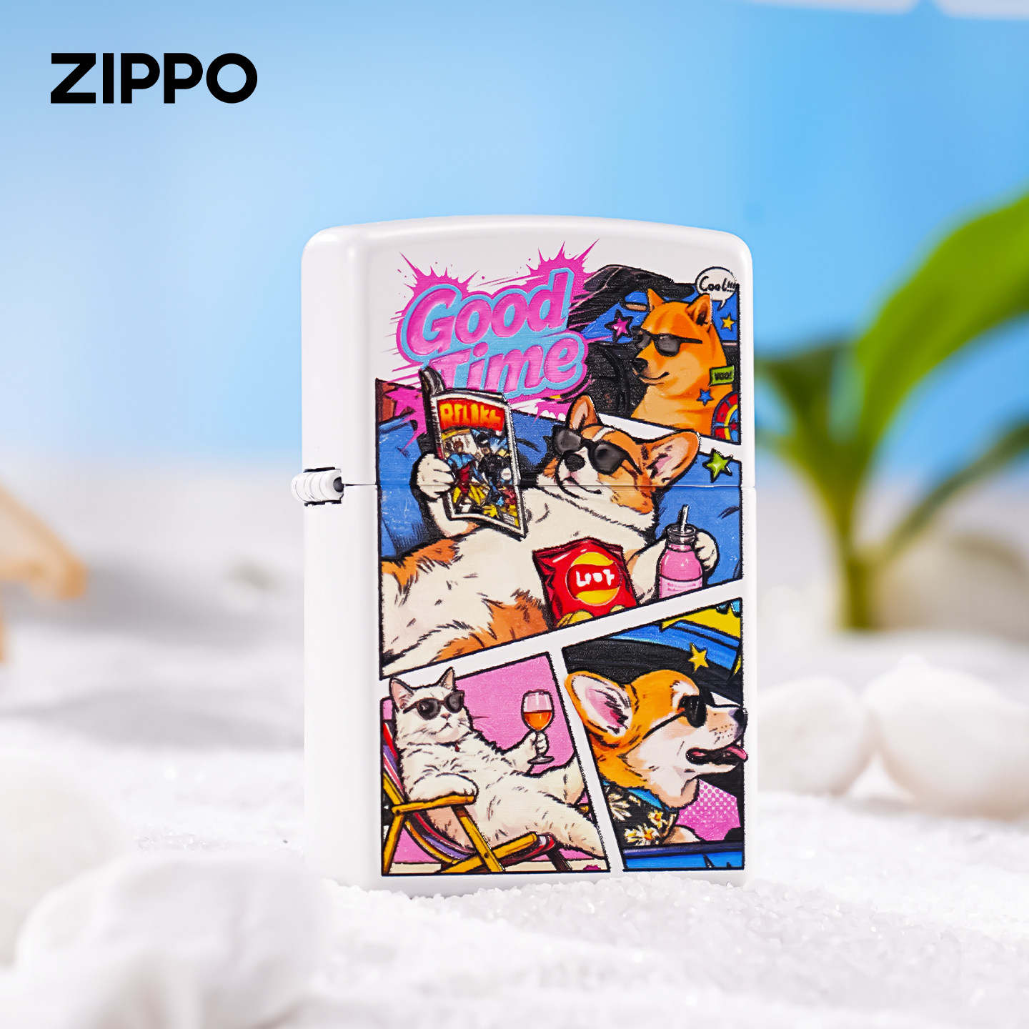 Zippo之宝悠然假日小狗打火机