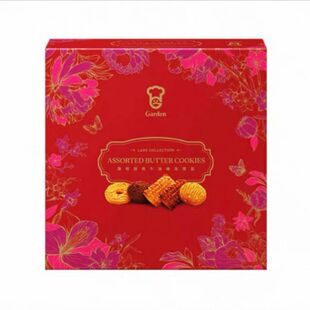 嘉顿黄油曲奇饼干460g曲奇铁罐礼盒装 过节年货休闲祝福语小吃零食