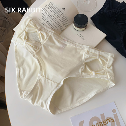 六只兔子棉质底裆无痕薄款内裤女