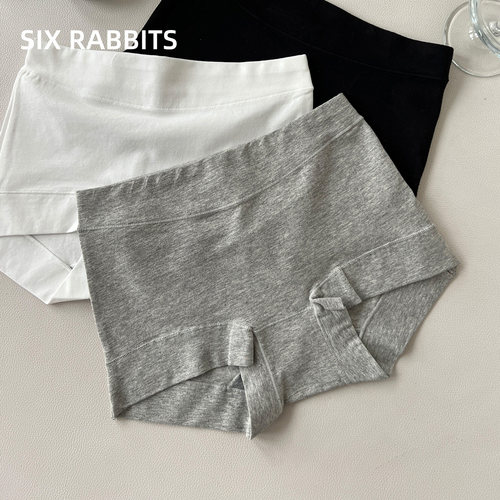 六只兔子薄款透气中腰棉质内裤