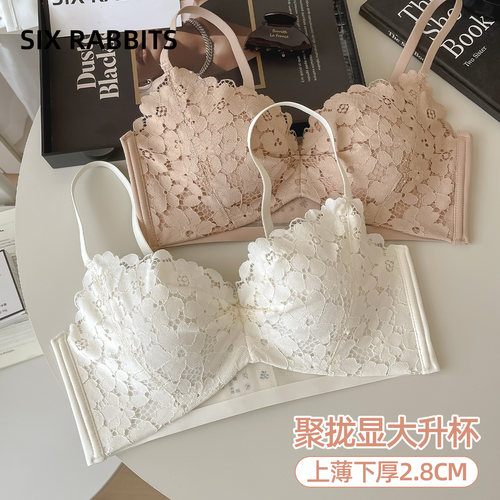 六只兔子蕾丝性感聚拢女士文胸