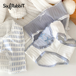 短裤 六只兔子日系可爱少女内裤 亲肤透气纯棉底裆性感低腰三角裤