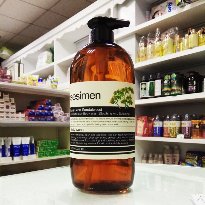 sesimen贝茜曼清心普善檀香香薰沐浴露1L沉静舒缓温和洁肤