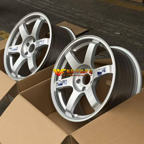 适用Z4改装17寸轮毂TE37OG型格/E34E36/E46迈腾奔驰奥迪大众前后