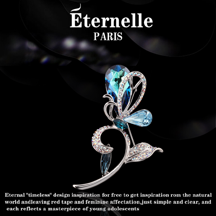 Broche femme ETERNELLE en cristal autrichien - Ref 1172053 Image 1