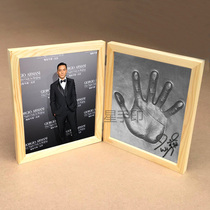 Creative gift star handprint clay business handmold conference opening ceremony handmold wedding printing clay medal can be engraved